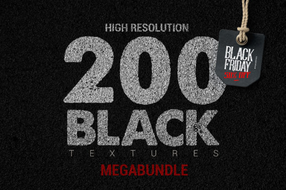 200 Black Textures Megabundle for Creative and Professional Use