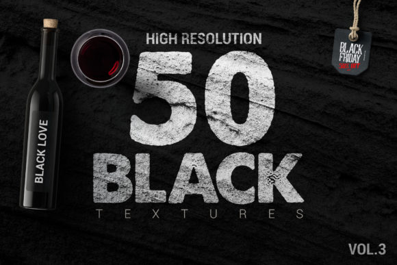 50 Black Textures for Creative Projects