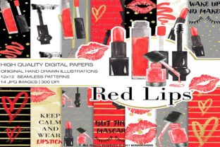 Fashion Digital Paper, Red Lips Background: A Versatile Design Resource for Creators and Businesses