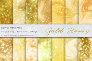 Gold Starry Digital Paper