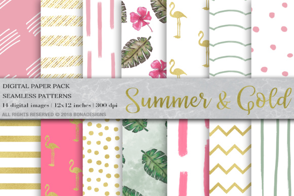 Tropical Background Digital Papers