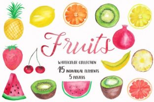 Watercolor Fruits Collection: A Versatile Digital Clipart Set