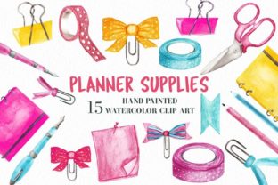Watercolor Planner Supplies Clipart: A Creative Resource for Digital and Physical Projects